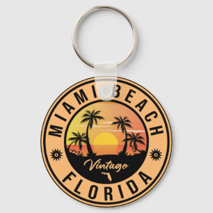 Miami Beach Florida Fl Souvenir Sleutelhanger