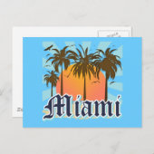 Miami Beach Florida FLA Briefkaart (Voorkant / Achterkant)