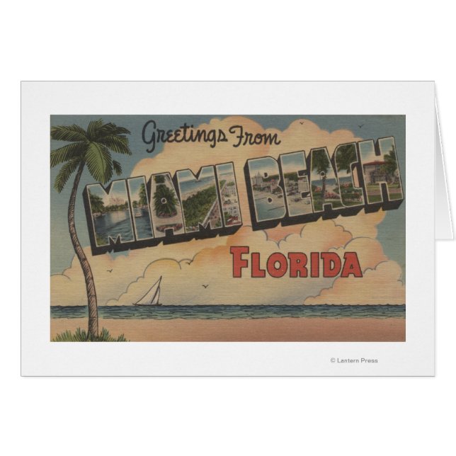 Miami Beach, Florida - grote letterscènes (Voorkant Horizontaal)