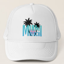 Miami Beach, Florida Logo Palm Cool Aanpasbaar Pet