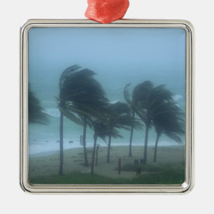 Miami Beach, Florida, orkaanwinden striemen Metalen Ornament
