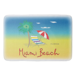 Miami Beach, Florida Palm Cool Fun Badmat