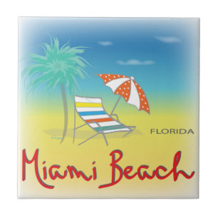 Miami Beach, Florida Palm Tegel Tegeltje