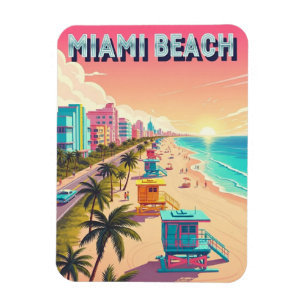 Miami Beach Florida Reizen Magneet