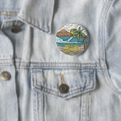 Miami Beach Florida  Ronde Button 5,7 Cm (In situ)