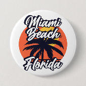 Miami Beach, Florida Ronde Button 7,6 Cm (Voorkant)