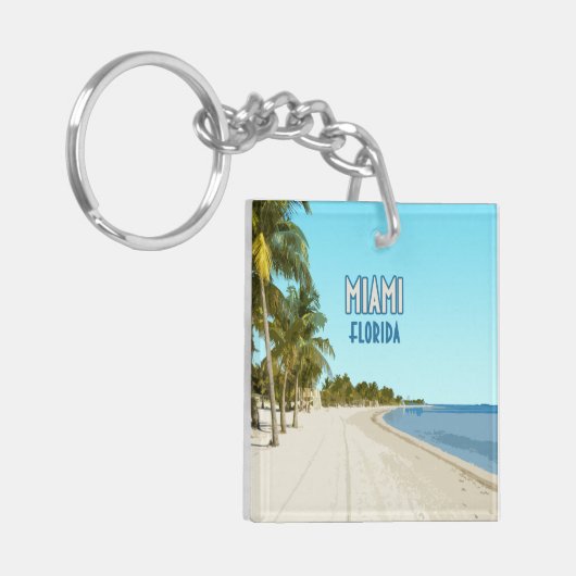 Miami Beach Florida  Sleutelhanger (Voorkant Links)