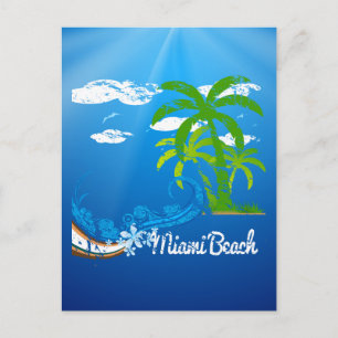 Miami Beach Florida Souvenir Briefkaart