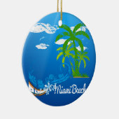 Miami Beach Florida Souvenir Keramisch Ornament (Rechts)