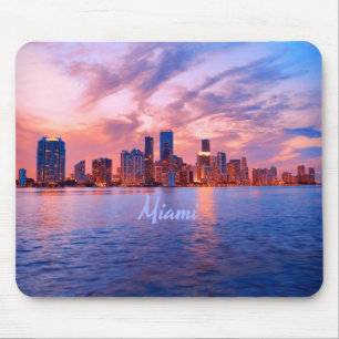 Miami Beach Florida Stadssilhouet Muismat