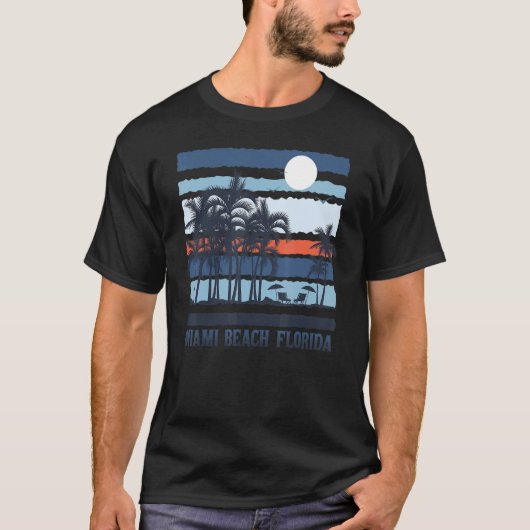  Miami Beach Florida Summer 80 South Beach T-shirt (Voorkant)