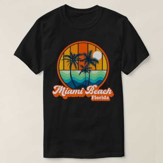 Miami Beach Florida Summer Vacation Beach T-shirt (Design voorkant)