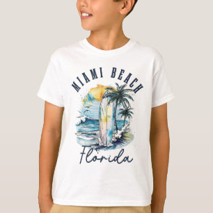 Miami Beach Florida Surfen Vintage Surfen Strand S T-shirt