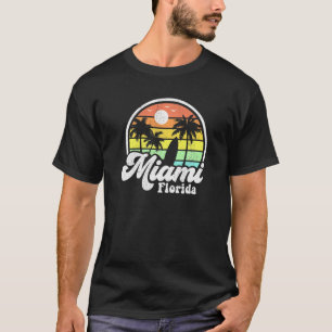 Miami Beach Florida Surfing 70s Surf Idea T-shirt