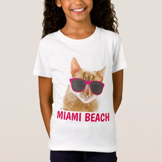MIAMI BEACH Florida T-shirts Chat (Devant)