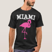 MIAMI BEACH FLORIDA T-shirts Flamant rose rose (Devant)