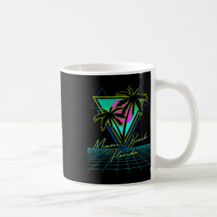 Miami Beach Florida Trip Retro 80s Vaporwave Grid Koffiemok