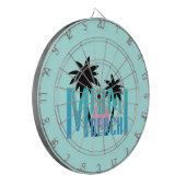 Miami-Beach-Florida-Typografie Dartbord (Voorkant Links)