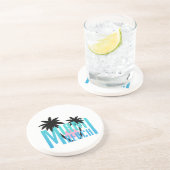 Miami-Beach-Florida-Typografie Zandsteen Onderzetter (Zijkant)