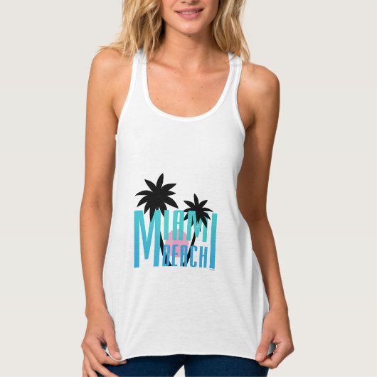 Miami Beach, Florida, Typography Cool Tanktop (Voorkant)