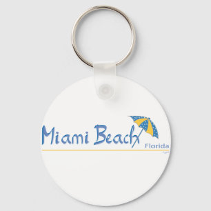 Miami Beach, Florida Umbrella Cool Sleutelhanger