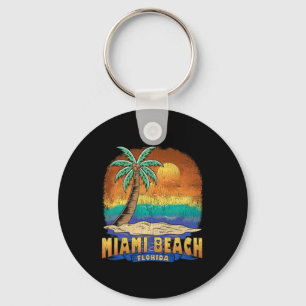 Miami Beach Florida Vintage noodlijdend souvenir Sleutelhanger