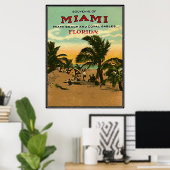 Miami Beach, Florida, VS - Poster (Thuiskantoor)