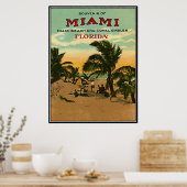 Miami Beach, Florida, VS - Poster (Keuken)