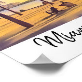 Miami Beach Florida  Waterverf Art Poster (Hoek)