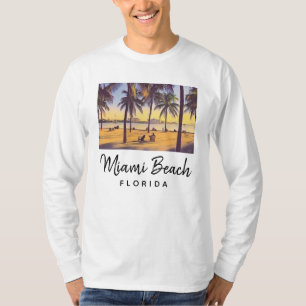Miami Beach Florida Waterverf Art T-shirt