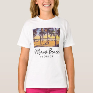 Miami Beach Florida Waterverf Art T-shirt