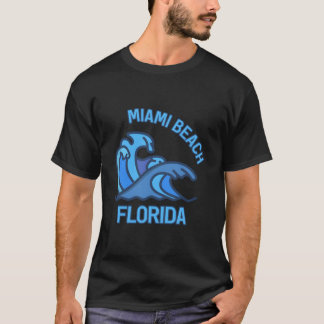 Miami Beach Florida Zak Golfslag T-shirt