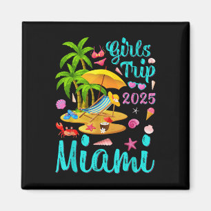 Miami Beach Florida Zomer Vakantie Meisjes Trip 20 Magneet
