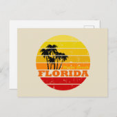 Miami Beach Florida zonsondergang Feestdagenkaart (Voorkant / Achterkant)