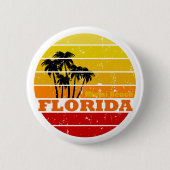 Miami Beach Florida  zonsondergang Ronde Button 5,7 Cm (Voorkant)