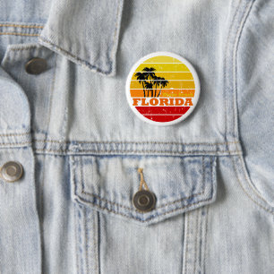 Miami Beach Florida  zonsondergang Ronde Button 5,7 Cm