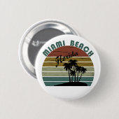 Miami Beach Florida  zonsondergang Ronde Button 5,7 Cm (Voorkant /achterkant)