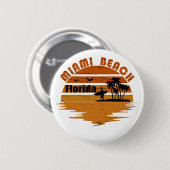 Miami Beach Florida zonsondergang Ronde Button 5,7 Cm (Voorkant /achterkant)