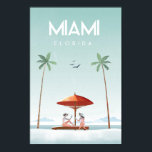 Miami beach floride affiche voyage<br><div class="desc">Miami beach floride affiche voyage</div>