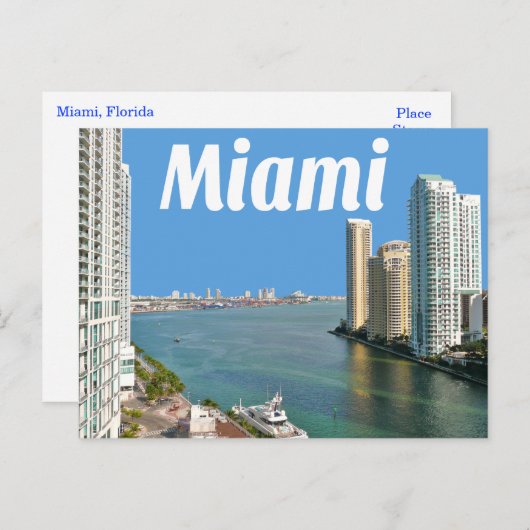 Miami Beach, Floride, Carte postale des États-Unis (Devant / Derrière)