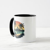 Miami Beach Floride City Skyline Café Mug (Devant gauche)