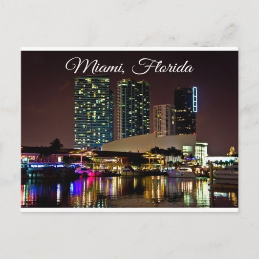Miami Beach Floride Sklyline Travel Carte postale (Devant)