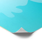 Miami Beach, Floride USA poster de voyage vintage (Coin)