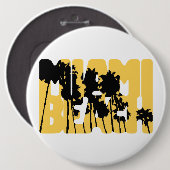 Miami Beach Fun Pin Ronde Button 6,0 Cm (Voorkant /achterkant)