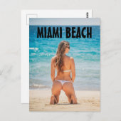 MIAMI BEACH GIRL BIKINI FLORIDA BRIEFKAARTEN (Voorkant / Achterkant)
