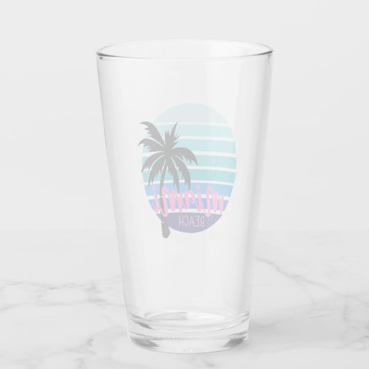 Miami Beach Glas (Achterkant)