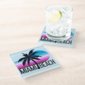 Miami Beach Glazen Onderzetter (Schuin)