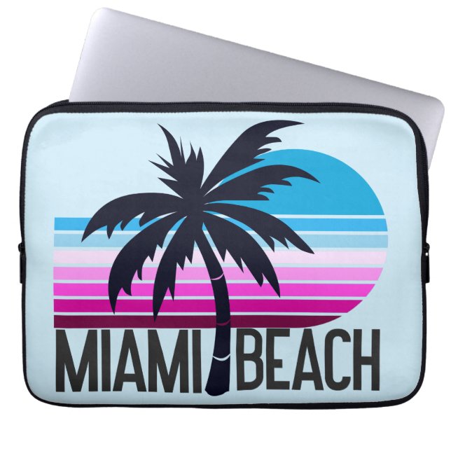 Miami Beach Laptop Sleeve (Voorkant)