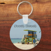 Miami Beach Lifeguard Shack Sleutelhanger (Voorkant)