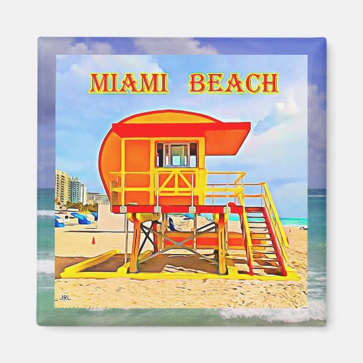 Miami Beach Magnet 3B Magneet (Voorkant)